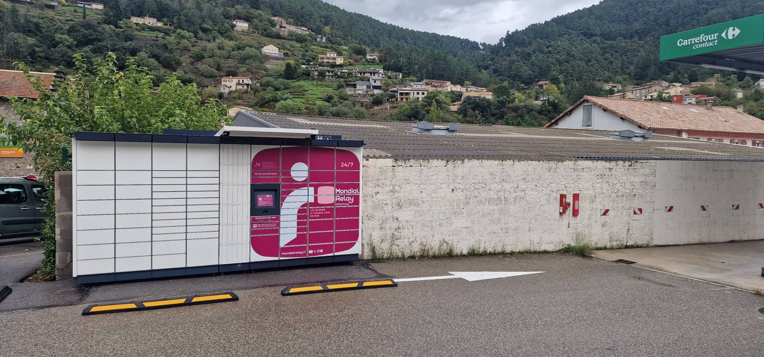 Locker 24/7 Carrefour Contact St-Sauveur, 64 Grande Rue, 07190 Saint-Sauveur-de-Montagut
